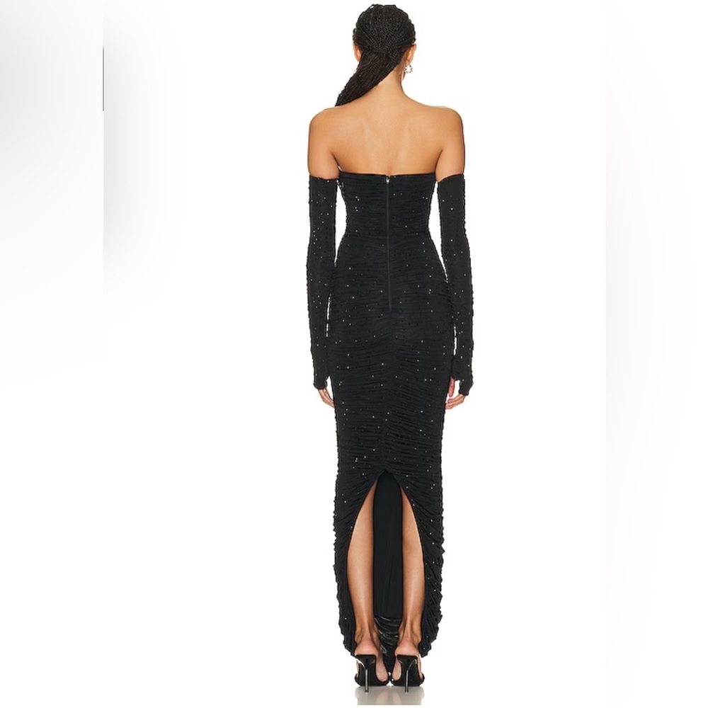 Crystal Hyland Strapless Ruched Glove Column Dress - Picture 3 of 3